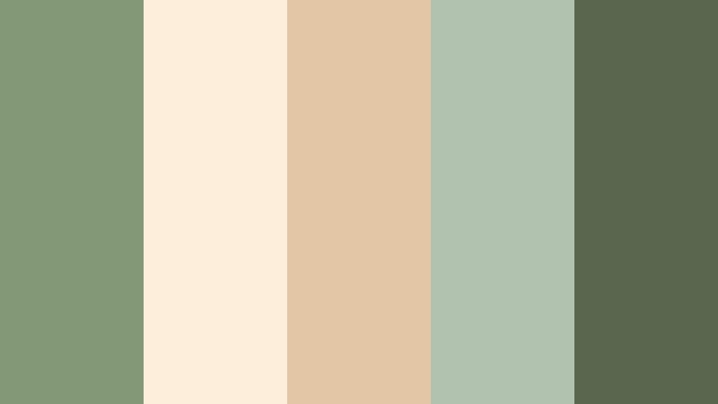 sunlit herb kitchen sage fern color palette with hex codes