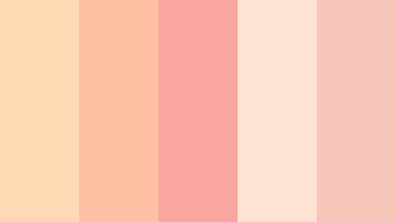 sunlit melon blush pale melon color palette with hex codes