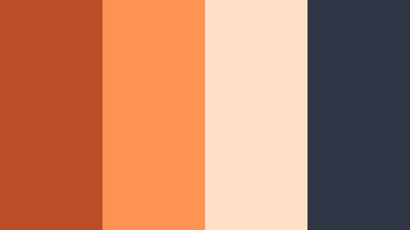 sunlit rooftop session brick orange color palette with hex codes