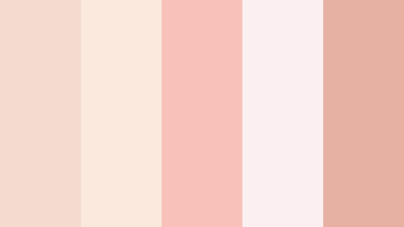 sunlit rose morning champagne blush color palette with hex codes
