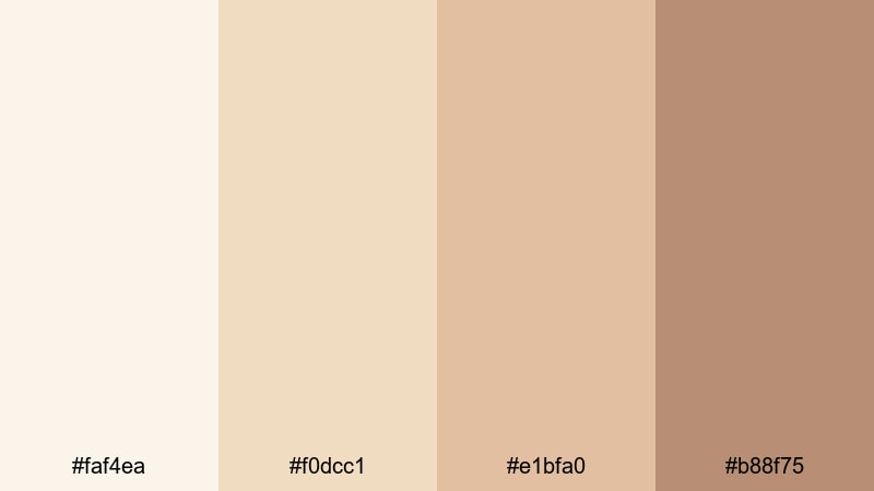 sunlit skincare shelf cream ivory color palette with hex codes