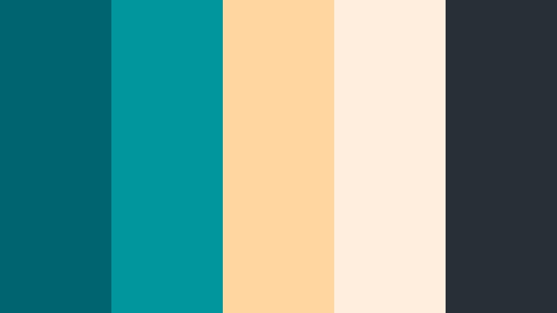 sunlit teal retreat deep teal blue color palette with hex codes