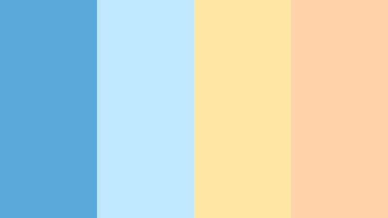 sunny terrace brunch angel blue color palette with hex codes