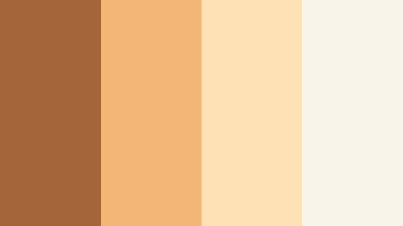 sunrise kitchen routine warm amber brown color palette with hex codes