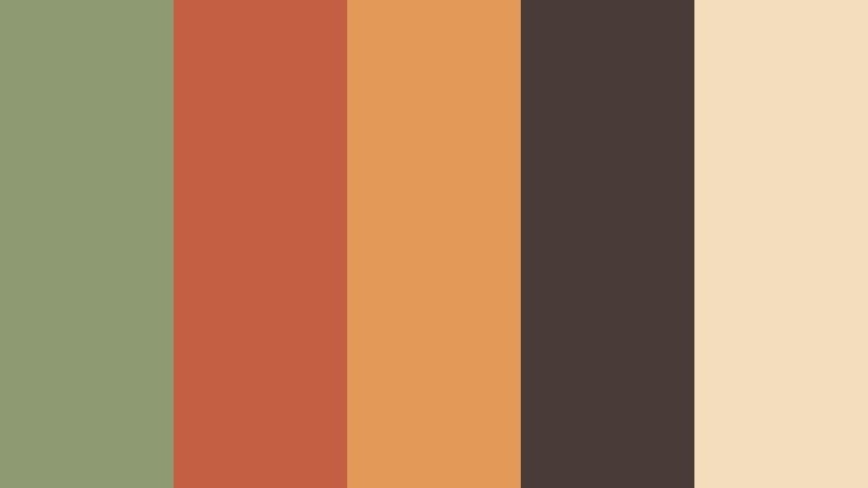 sunset adobe trail sage green and clay interior design color color palette with hex codes