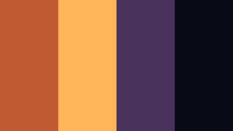 sunset alley neon brick orange color palette with hex codes