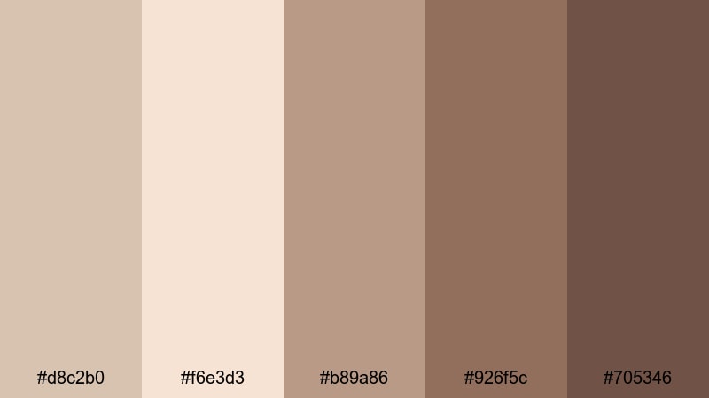 sunset apartment gray tan color palette with hex codes