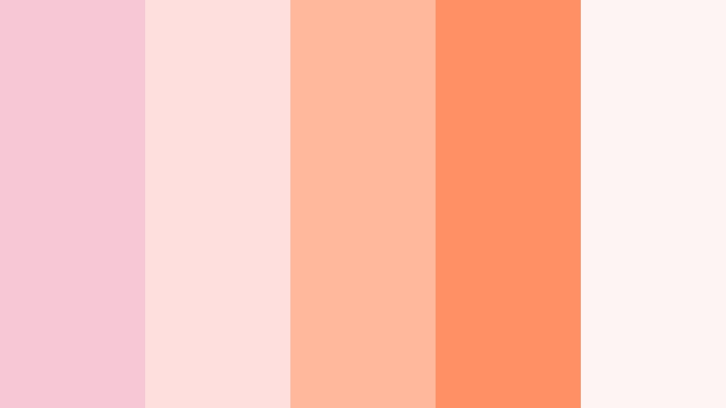 sunset balcony serenade feather pink color palette with hex codes