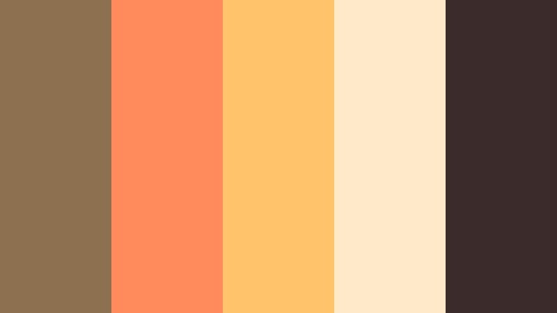 sunset bronze pop faded bronze color palette with hex codes