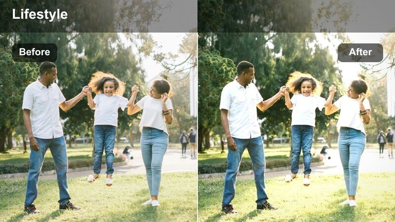 Creator filming a sunset view of the city skyline from a balcony.