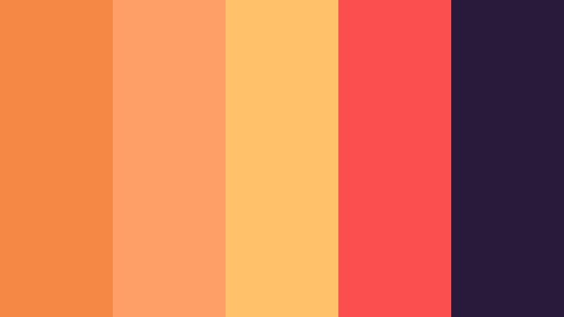 sunset city glow burnt apricot color palette with hex codes