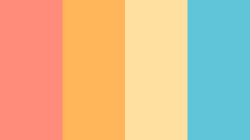 sunset festival lights soft coral color palette with hex codes