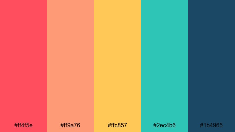 sunset festival lights summer color palette with hex codes