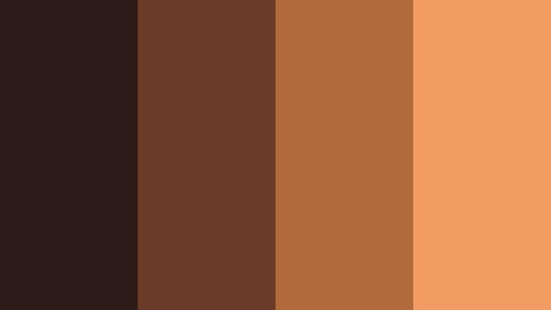 sunset film ember deep film bronze color palette with hex codes