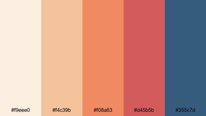 sunset island sandbar white sand color palette with hex codes
