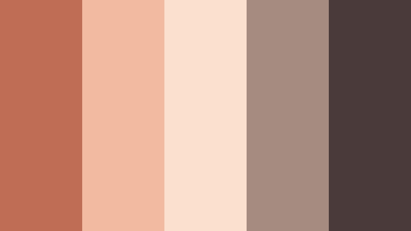 sunset letters muted terracotta color palette with hex codes