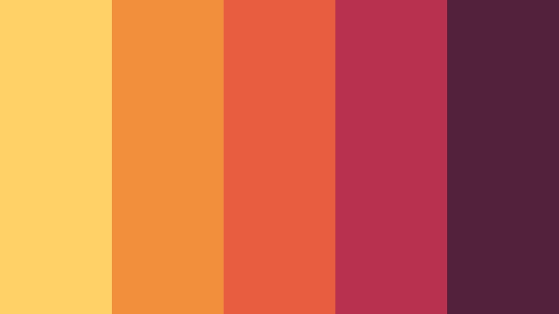 sunset market warm tone color color palette with hex codes