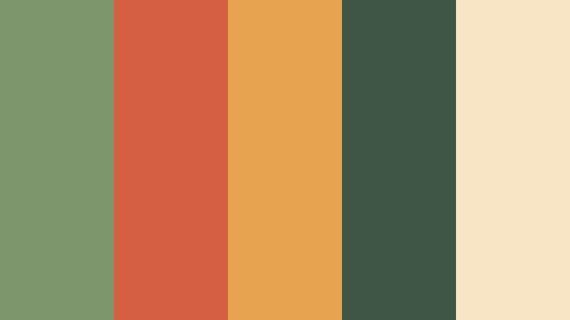 sunset mosaic sage green and terracotta home decor store color color palette with hex codes