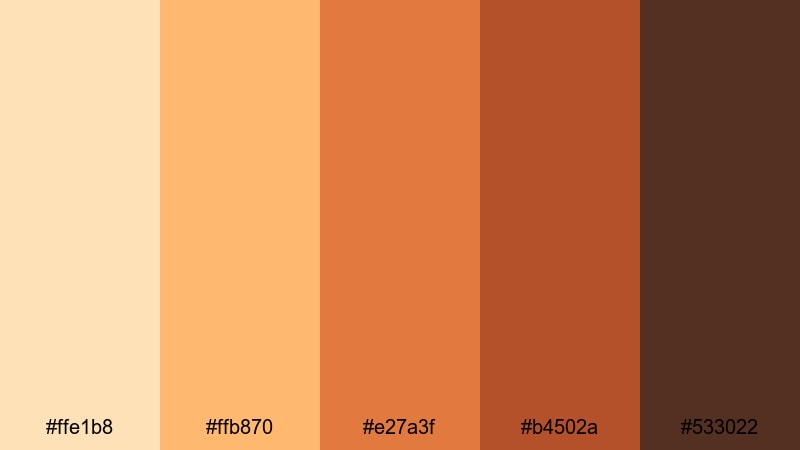 sunset over the plains wildlife safari color palette with hex codes