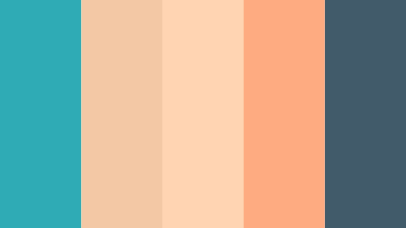sunset paddle glow turquoise and sandy beige resort color color palette with hex codes