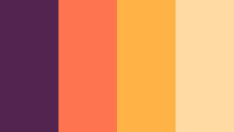 sunset pulse plum plum shadow color palette with hex codes