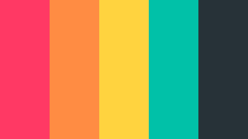 sunset signal neon color color palette with hex codes