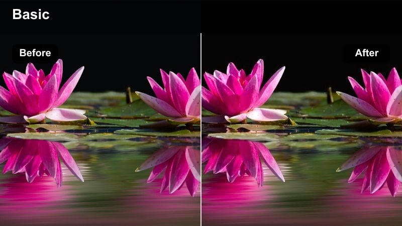 Rooftop city skyline at sunset with smooth warm-to-cool color transition.