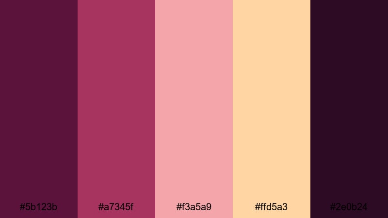 sunset vineyard toast vineyard color palette with hex codes