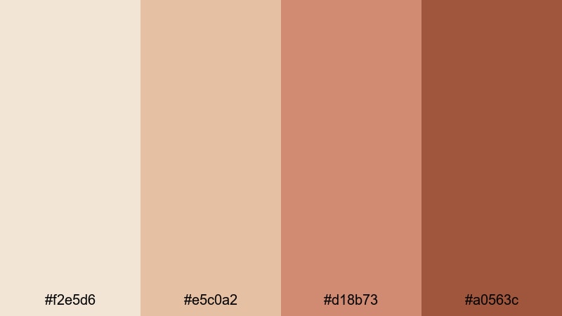 sunwashed terracotta courtyard bone color palette with hex codes