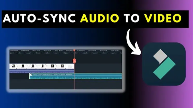 sync audio and video in Filmora