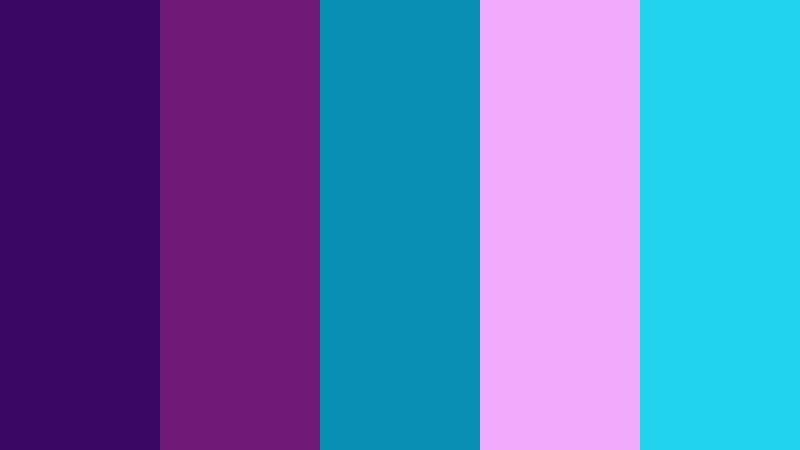 synthwave builder purple and cyan developer tool color color palette with hex codes