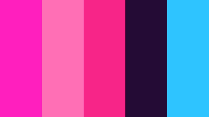 synthwave grid horizon hot magenta color palette with hex codes