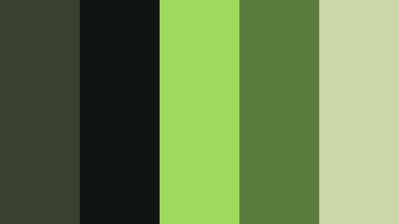 tactical night vision charred olive color palette with hex codes