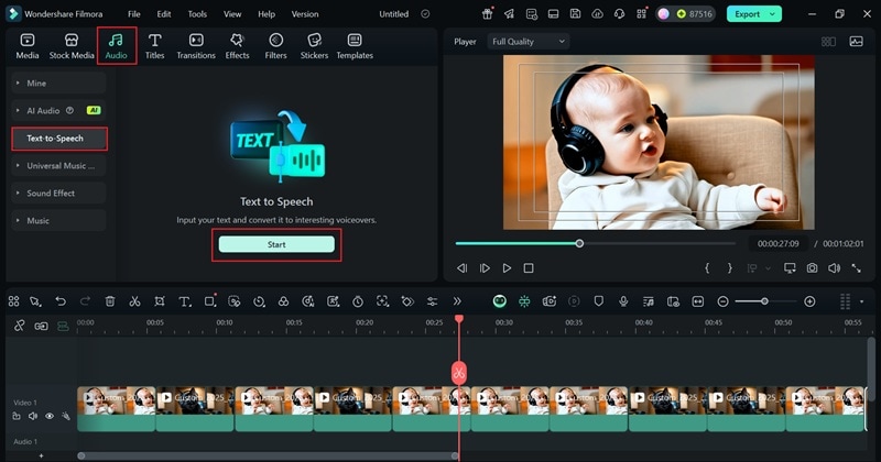 access filmora text to speech feature
