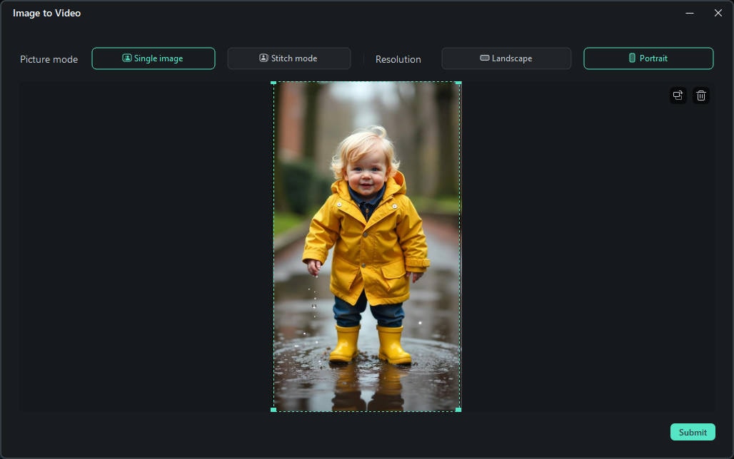 import picture and generate ai video