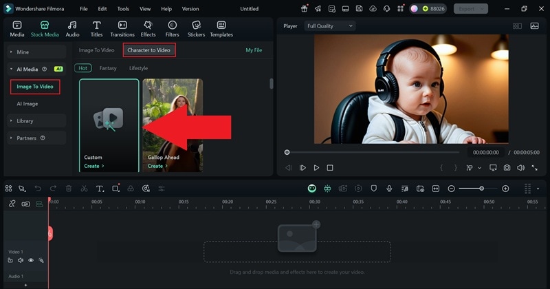 access custom character to video