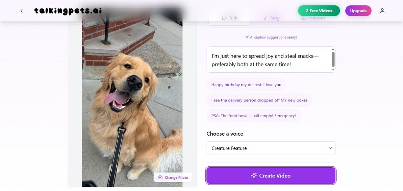 talking dog talkingpets ai