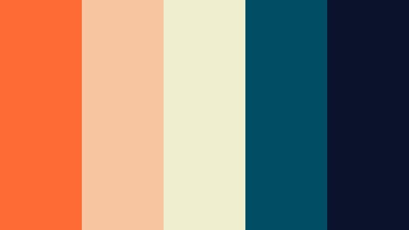 tangerine catwalk fashion video color color palette with hex codes