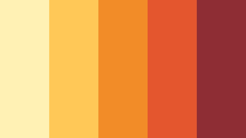 tangerine pulse warm tone color color palette with hex codes