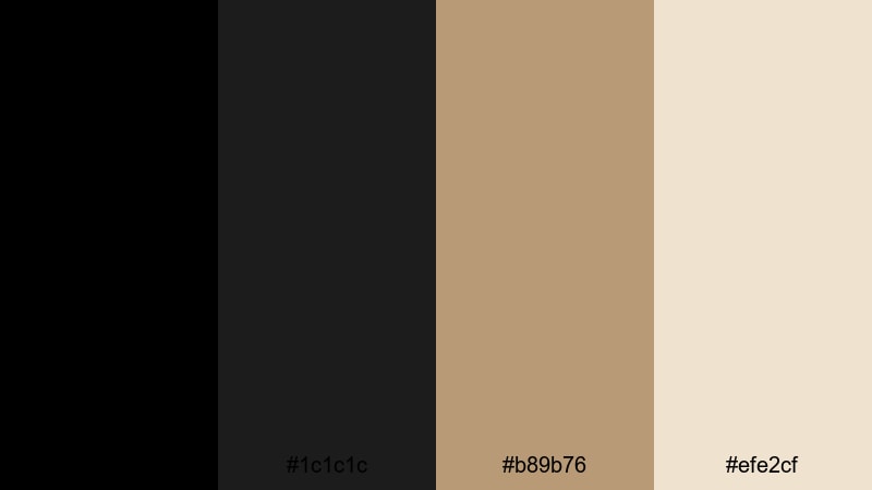 tattoo ink neutral black tan color palette with hex codes