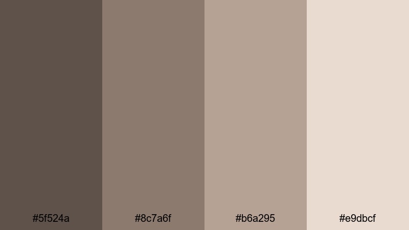 taupe workspace clarity earth color palette with hex codes