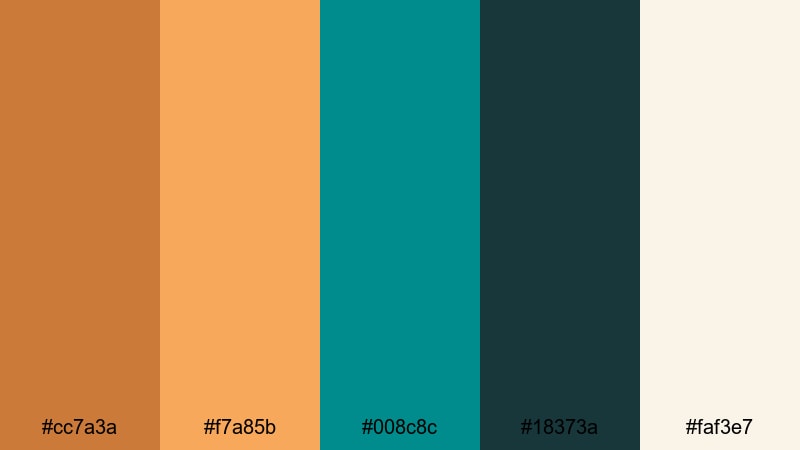 tawny teal contrast tawny color palette with hex codes