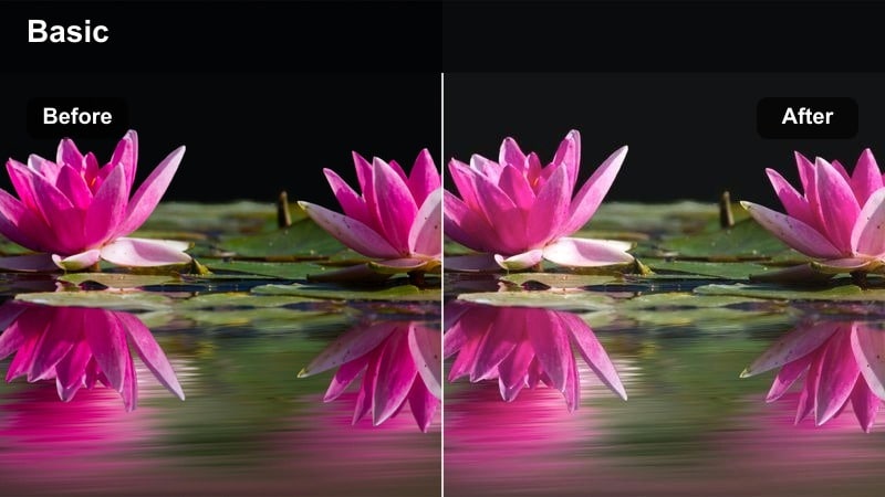 View from inside a car at night with city lights softly faded