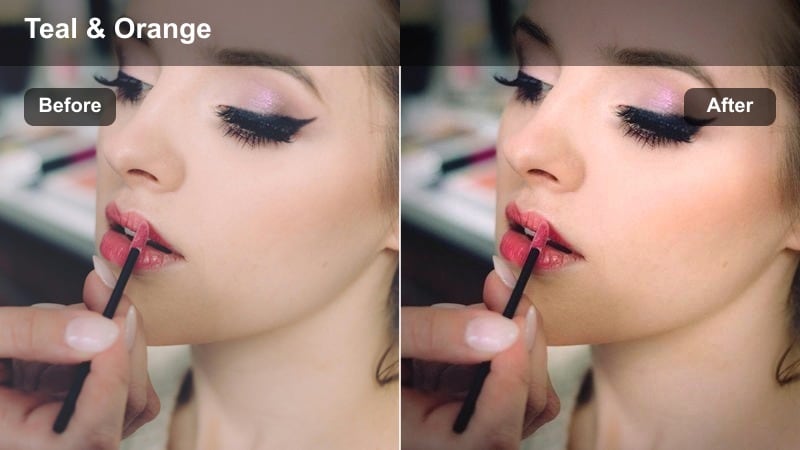 Dramatic portrait with teal shadows and warm skin under cinematic lighting.