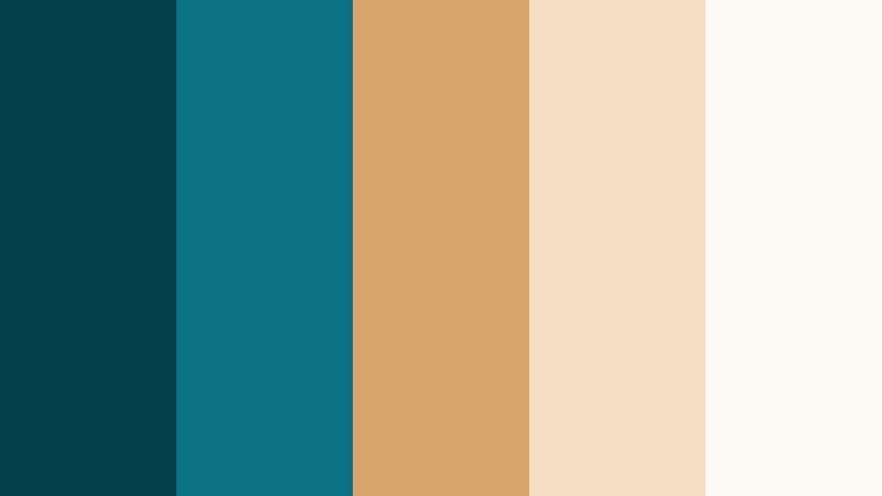 teal and brass atelier deep ocean teal color palette with hex codes
