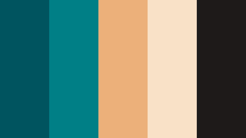 teal and copper studio deep teal blue color palette with hex codes