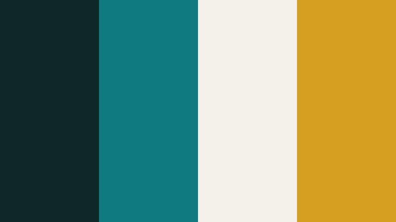 teal and gilded frame dramatic teal accent color palette with hex codes