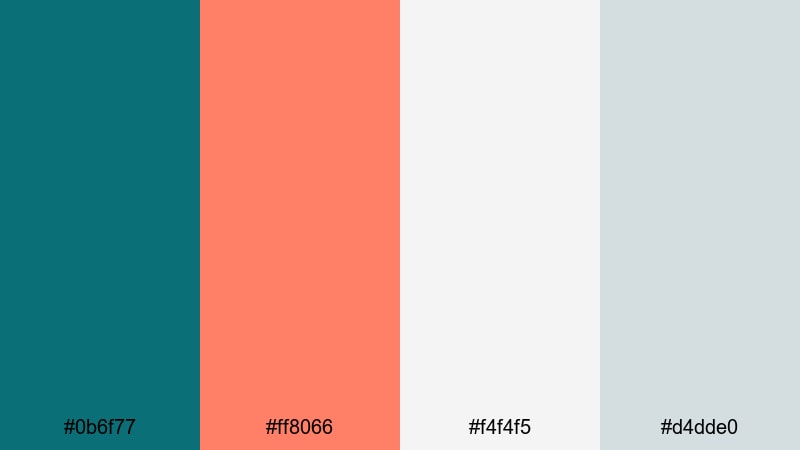 teal coral studio teal coral color palette with hex codes