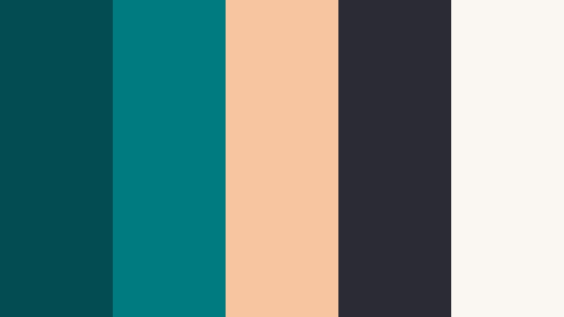 teal noir drama deep teal blue color palette with hex codes
