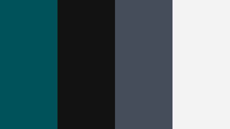 teal noir sequence deep lagoon color palette with hex codes